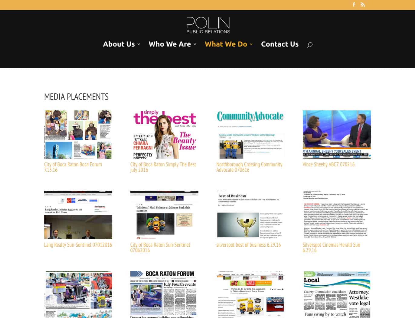 Polin PR Media Placements Page