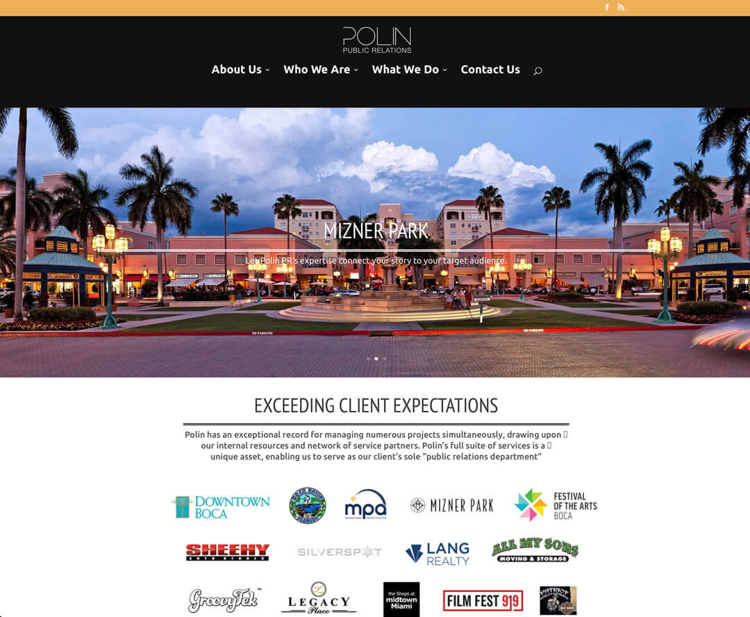 PolinPR.com homepage screenshot 2023