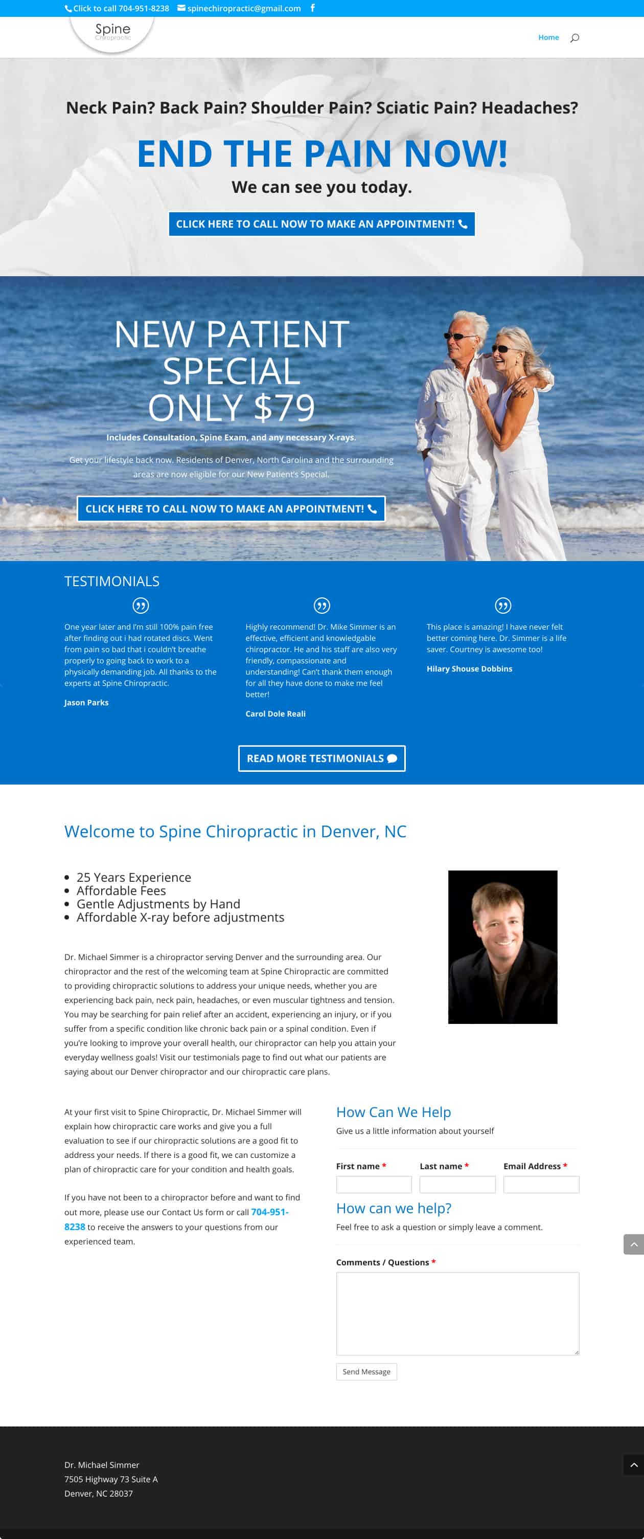 Spine Chiropractic Home Page