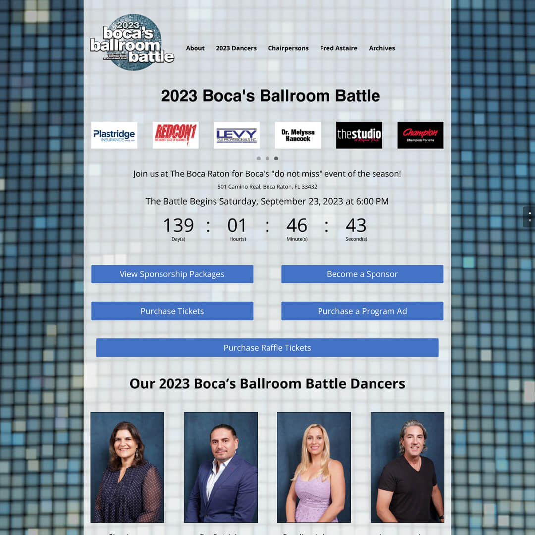 BallroomBattle.com home page screenshot